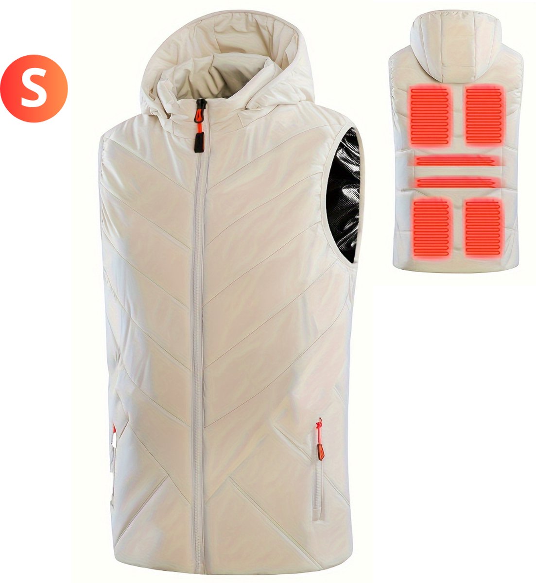 Nivard Verwarmde Bodywarmer Heated Vest Elektrische Bodywarmer Extra Warm – Vrouwen Wit