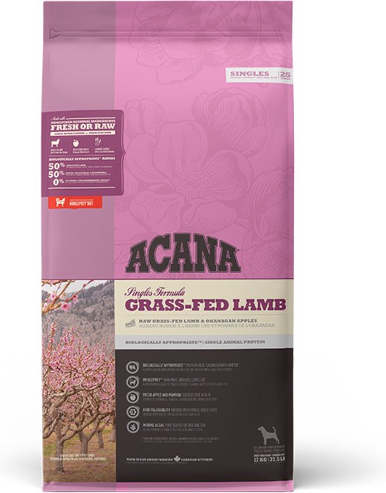 Acana singles grass-fed lamb dog - 17 KG