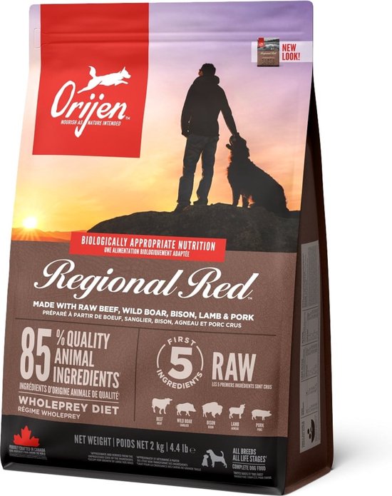 Orijen Whole Prey Regional Red Dog - Rund & Zwijn - Hondenvoer - 2 kg