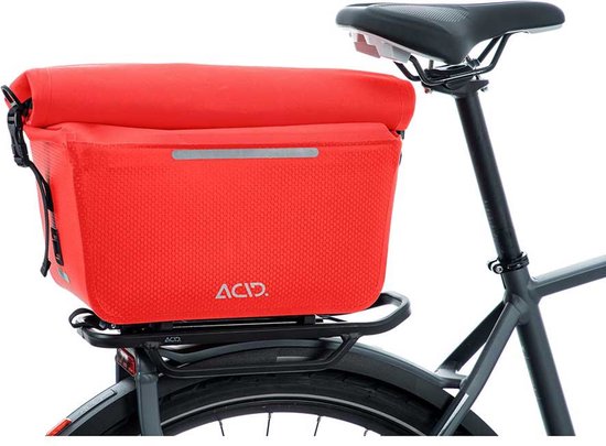 ACID Fietstas PRO RILink - Waterafstotend - Schouderriem - PVC-vrij - TPU - Inhoud. 14L - Rood/Zwart van ACID — afbeelding 5