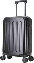 Hardshellkoffer, reiskoffer, handbagage, bagage, cabinebagage, trolley, rolkoffer, 4 wielen, (M-L-XL-set), zwart, Vrije stijl