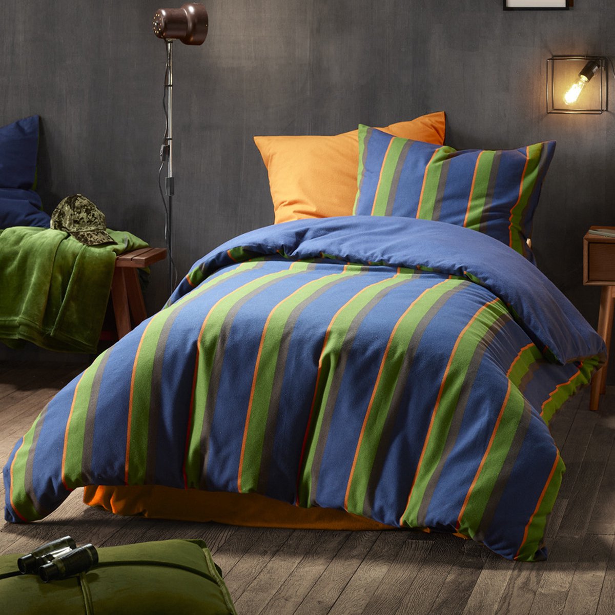 De Witte Lietaer Dekbedovertrek Aran Copa - Eenpersoons - 140 x 200/220 cm - Katoen Flanel Multi