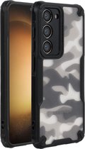 Geschikt voor Samsung Galaxy S23 Hoesje - Cover Hoes - Stevige Bumpers - Backcover S23 - Anti Shock - Telefoonhoesje - Hybrid X Fonu - Camo Case S23 - Camouflage - Legerprint