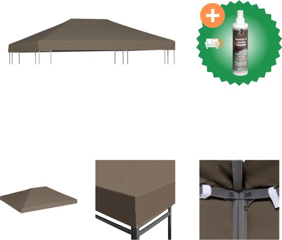 Vervangend tentdoek prieel 310 g/m² 3x4 m beige | -nl