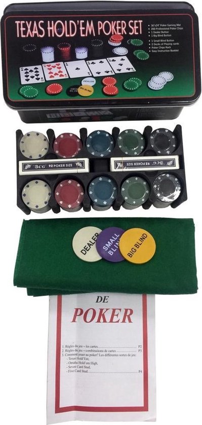 thumbnail image 2 of Soom Games - Poker Set For 2-5 Players, Including 110 Chips, Big Blind And Small Blind Keys, Dealer Button, Playing Cards For Texas Holdem, Complete Poker Set 2 of 12