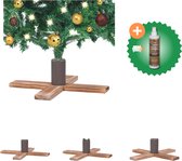 vidaXL Kerstboomstandaard 54x54x16 cm Kerstboomvoet Inclusief Houtreiniger en verfrisser