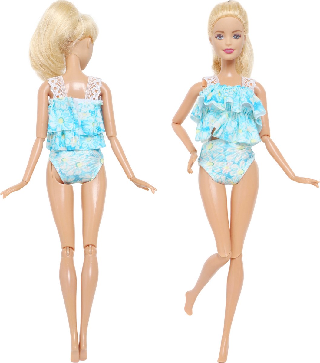 Lot De 16 Vêtements De Poupée – Robes, Maillots, Pantalon, Chaussures – Compatible Barbie 29,2 Cm – Arc-en-ciel Et Paillettes