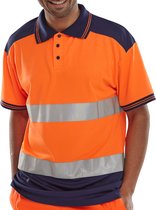 Beeswift BSEEN Polo Shirt - Oranje/Marineblauw - Maat XL