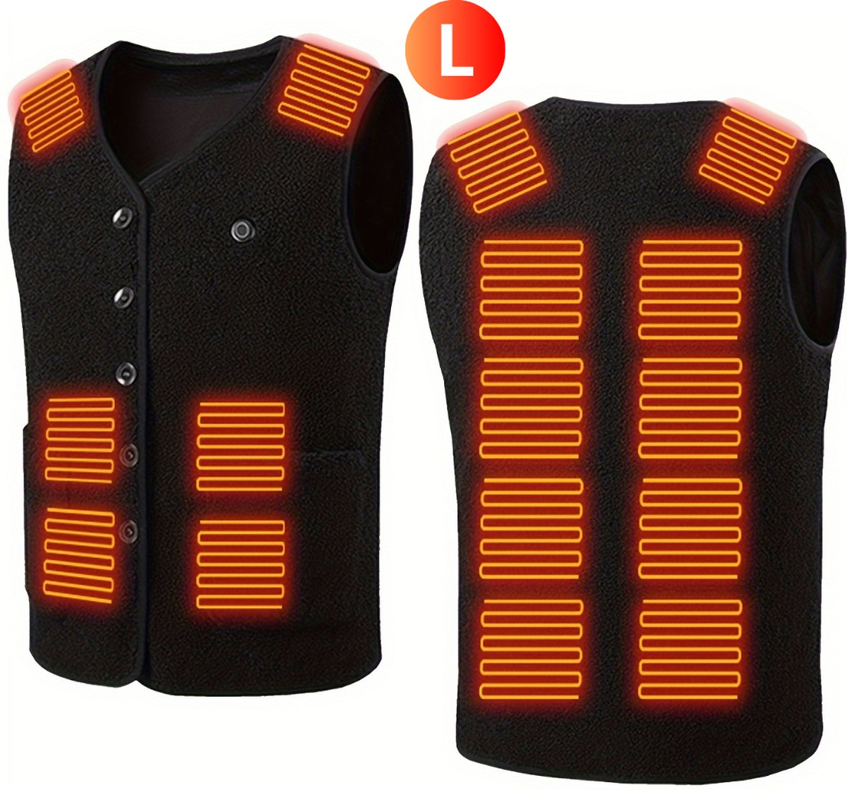 Nivard Verwarmde Bodywarmer Heated Vest Elektrische Bodywarmer Jas Oplaadbaar Heren – 3 Standen Overige