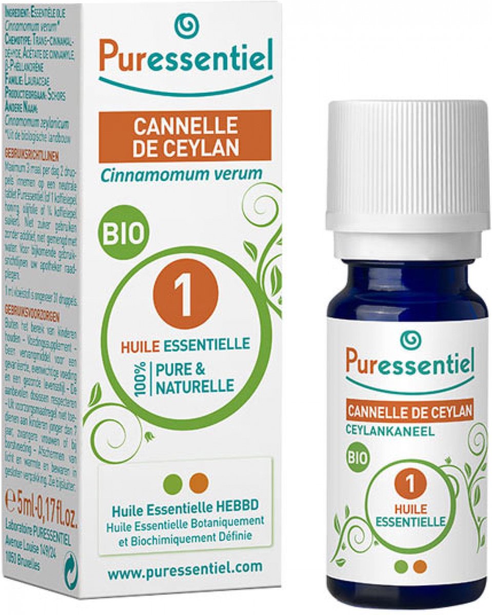 Goedkoopste Puressentiel Ceylon Kaneel Etherische Olie Organisch 5 ml