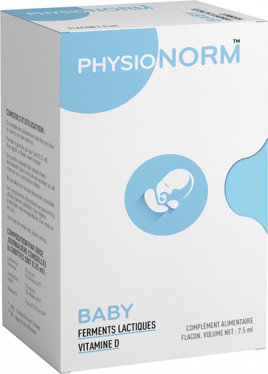 Goedkoopste Laboratoire Immubio Physionorm Baby Ferments Lactiques Vitamine D 7,5 ml