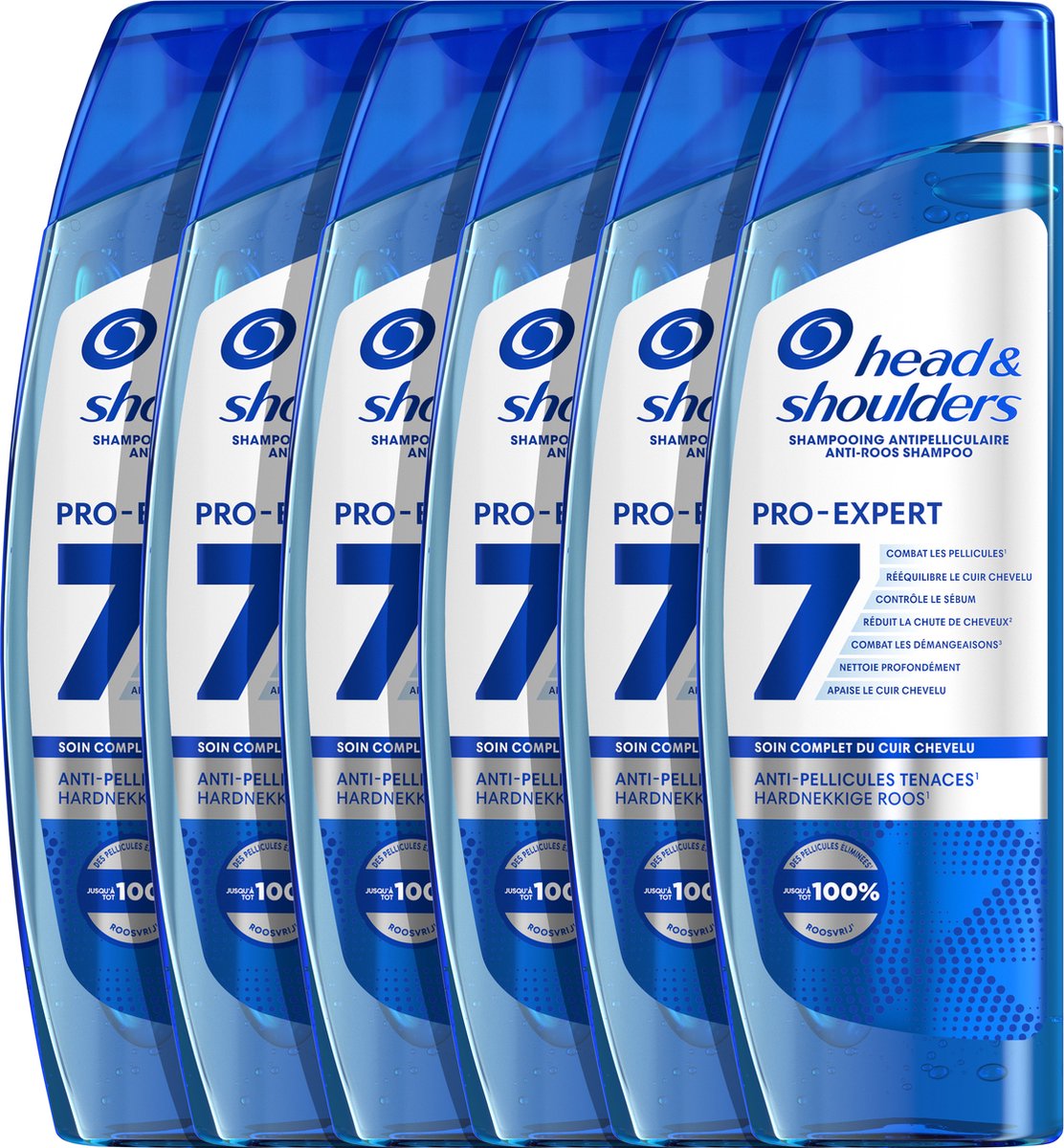 Head & Shoulders Pro-Expert 7 Hardnekkige Roos - Anti-Roos Shampoo - Voordeelverpakking 6 x 250 ml