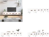 vidaXL Tv-meubel 150x36x30 cm bewerkt hout wit - Tv-meubel - Tv-meubelen - Tv Kast - Opbergkast