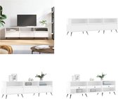 vidaXL Tv-meubel 150x30x44-5 cm bewerkt hout hoogglans wit - Tv-meubel - Tv-meubels - Tv-meubel - Hifi-kast