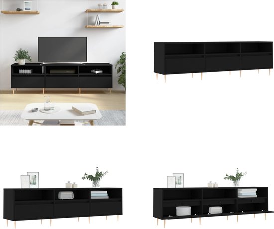 vidaXL Tv-meubel met LED 140x36,5x40 cm bewerkt hout oud hout