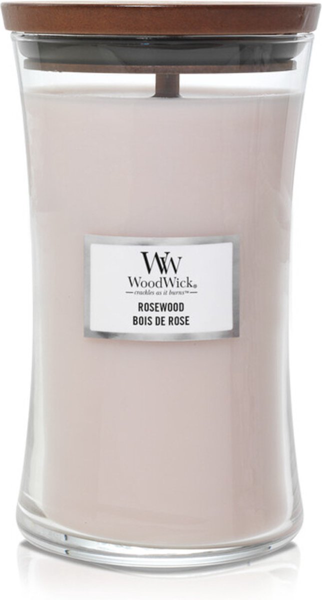 WoodWick Large Hourglass-geurkaars met knapperende lont | Cinnamon Chai | Tot wel 130 uur brandtijd