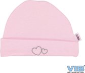 VIB® - Muts rond - Hartjes (Roze) - Babykleertjes - Baby cadeau