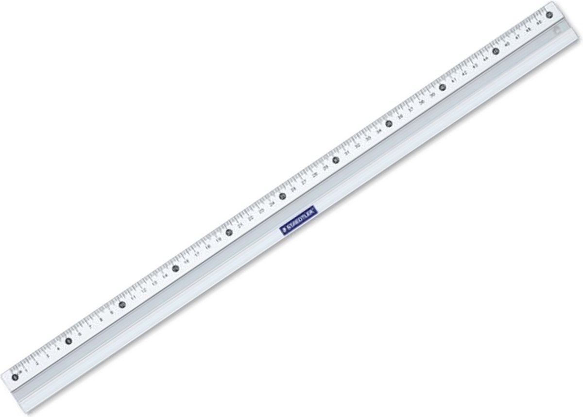 Goedkoopste metalen liniaal in ophangetui 50 cm