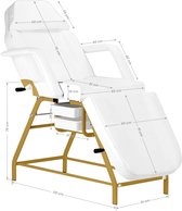 Chaise de traitement blanc/or/salon de beauté/chaise cosmétique