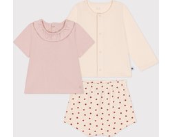 Petit Bateau Set van lichte jerseystof uit 3 delen voor baby’s Meisjes Kledingset – Meerkleurig – Maat 62