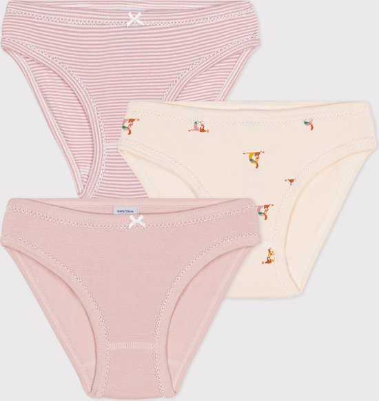 Petit Bateau Set de 3 culottes enfant en coton Filles Fille - Multicolore - Taille 92/98