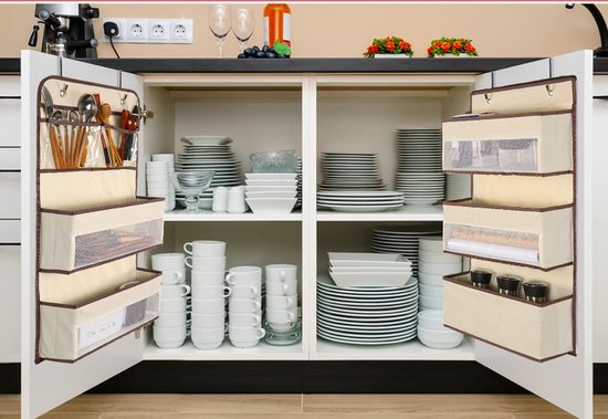 Famanu - Vilten hangorganizer met haken voor de deur