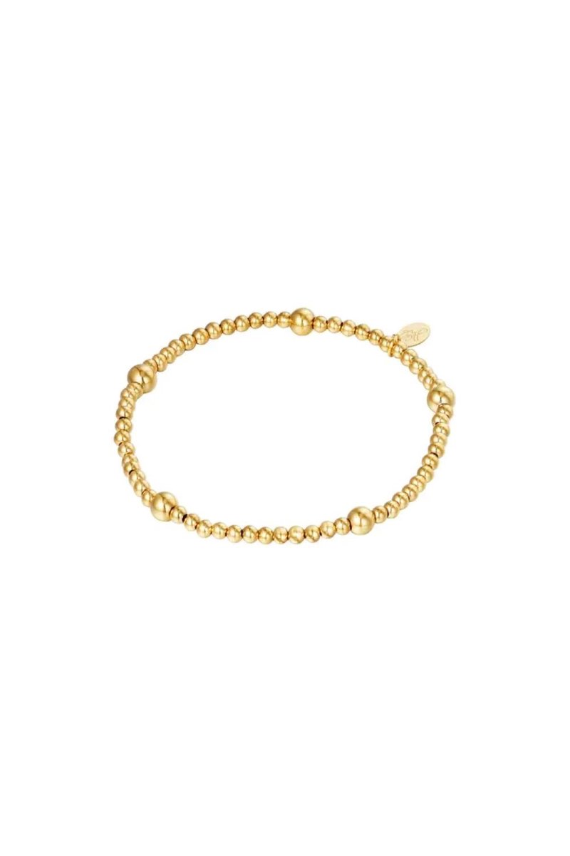 Armband - Beady goud Stainless Steel - lente - zomer - verjaardag - cadeau - Valentijn - Moederdag