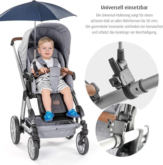 Playshoes - UV parasol voor de kinderwagen-Grey