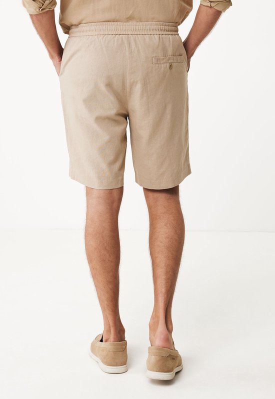 DANIEL Basic Linen Shorts Mannen - Zand - Maat M