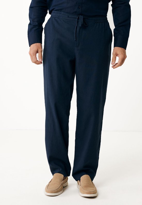 Mexx ETHAN Pantalon en Lin Basic Homme - Marine - Taille XL