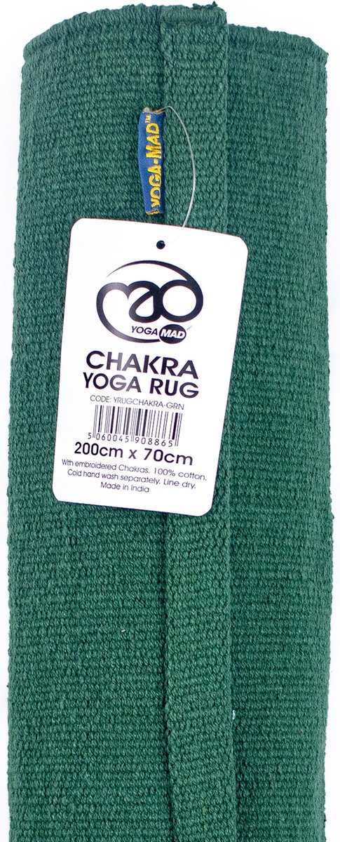 Yoga-Mad - Katoenen Yoga Deken - Chakra - Groen van Yoga-Mad — afbeelding 4