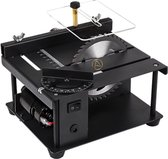 Tafelzaagmachine – Zaagtafel met onderstel - Tafelcirkelzaag elektrisch voor Hout, Plastic en Acryl - 200W - Verstelbare Messensnijder