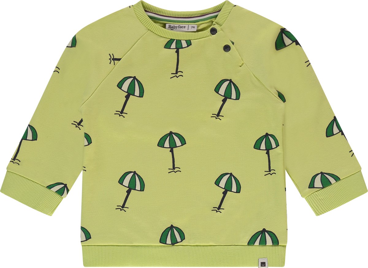 Babyface baby boys sweatshirt Jongens Trui - lime - Maat 62