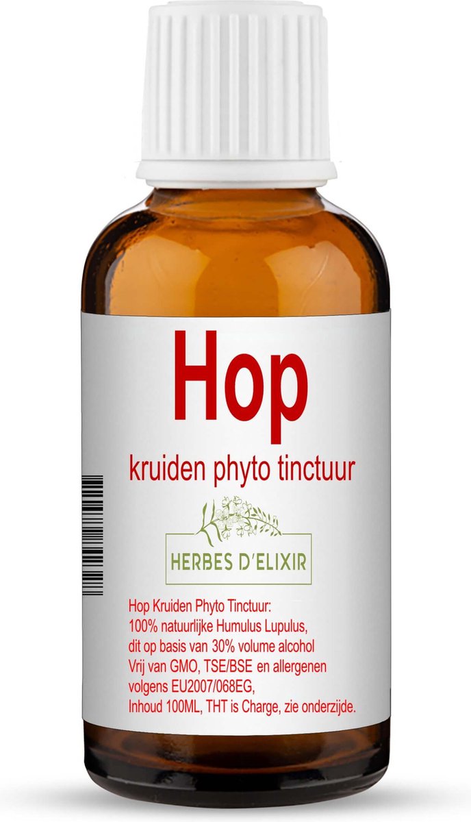 Goedkoopste Herbes D'elixir Hop Tinctuur - 100 ml - Ondersteunt de nachtrust - 100 Natuurlijk