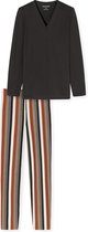 Schiesser Pyjama lange broek - 203 Grey - maat 48 (48) - Dames Volwassenen - 100% katoen- 180929-203-48