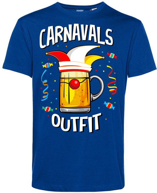 T-shirt Carnavals Outfit | Carnavalskleding heren | Carnaval Kostuum | Foute Party | Blauw | maat 5XL