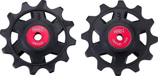 Foto: Bbb cycling derailleurwieltjes rollerboys keramisch compatibel met sram zwart 12t bdp 20