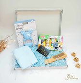 Geschenkset 7 stuks - kraamcadeaus voor jongen - Hawsaz.nl cadeau - Mickey Mouse Bijtring - Geschenkset -| Babycadeau | Babyshower | Geboortecadeau | Houten kam - Babyverzorging