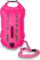 BTTLNS zwemboei voor openwaterzwemmen - Zwem boei met drybag - Compact formaat - Dubbel gelaagd nylon - 20 liter - Amphitrite 1.0 - Roze