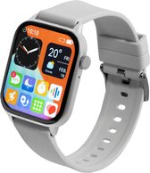 DARZ MOAB Smartwatch - Smartwatch Heren & Dames - HD Touchscreen - Horloge - Stappenteller - Bloeddrukmeter - Saturatiemeter - Hartslag - Grijs - iOS en Android