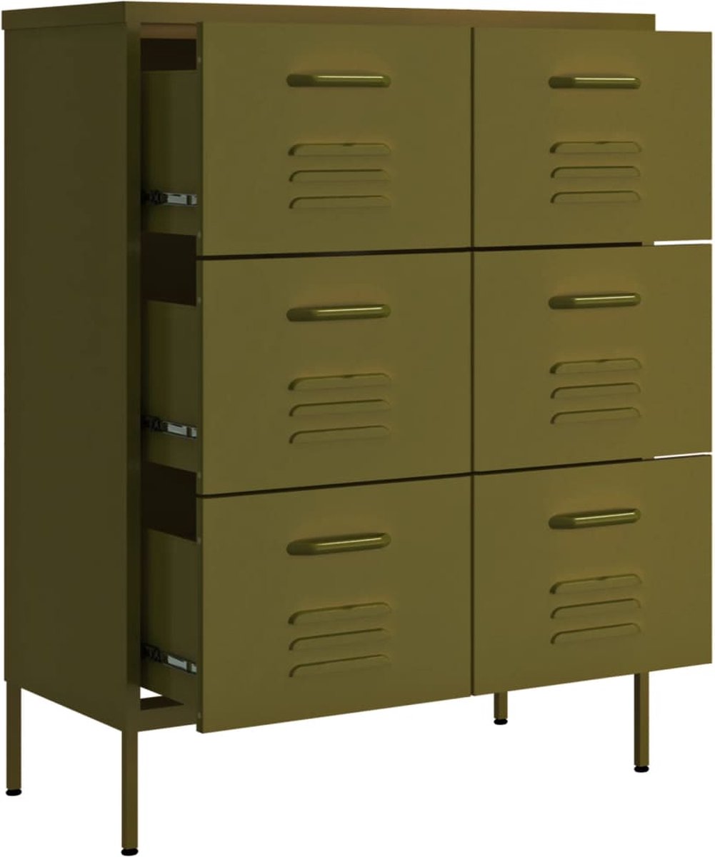 Cajonera Hämeenlinna de 3 cajones acero 60x40x72cm - Camel [en.casa