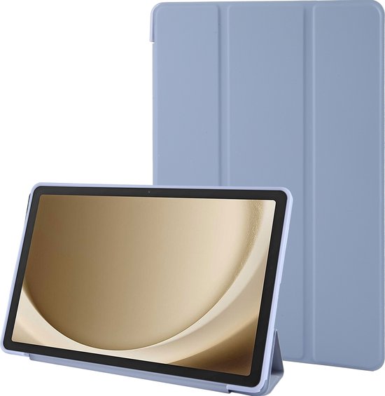 Mobigear Tablethoes geschikt voor Samsung Galaxy Tab A9 Plus (2023) Hoes TPU,Kunstleer | Mobigear Tri-Fold Gel Bookcase - Paars