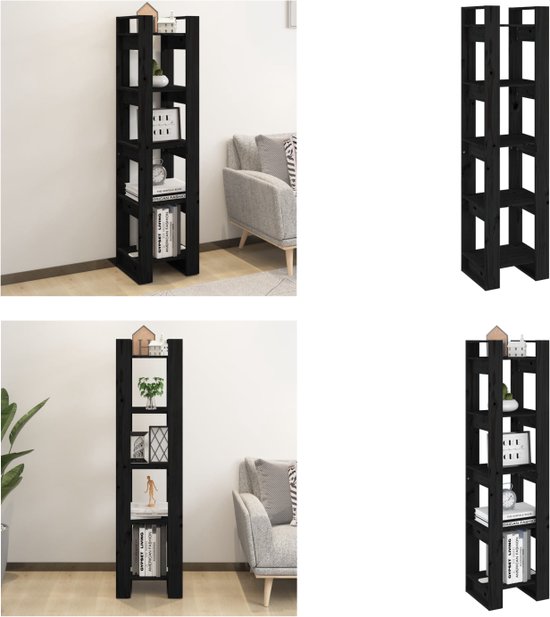 vidaXL Boekenkast zwart 40×24×75 cm spaanplaat vidaXL Boekenkast zwart 40×24×75 cm spaanplaat