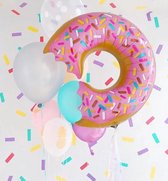 Donut ballon - feest versiering herbruikbaar - levendig ontwerp - Eenvoudig te gebruiken - lucht of helium - Veelzijdig - binnen en buiten - 50 centimeter