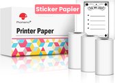 Phomemo® Sticker Papier - Papier voor Mini Fotoprinter - 3 Rollen - Stickerpapier voor Pocket Printer - 2024 Versie