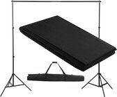 vidaXL achtergrondsysteem - 300x300 cm - zwart - Studio achtergrond doek