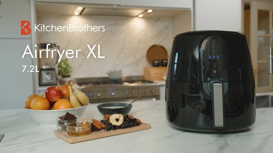 KitchenBrothers Airfryer - Hot Air Fryer - LED écran tactile - Incl. Panier  à Frire 