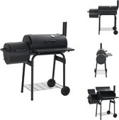 vidaXL Rookbarbecue - Stalen frame - 103 x 60 x 113 cm - Zwart - Barbecue