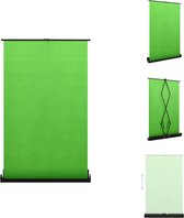 vidaXL Fotografieachtergrond - Niet-geweven stof en aluminium - 124 x 210 cm - Groen - Studio achtergrond doek
