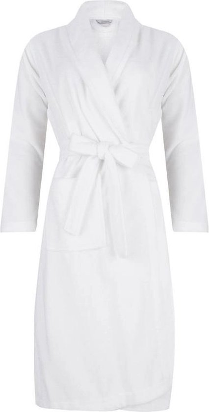 LAYNENBURG badjas dames badstof - sjaalkraag - lang - 100% katoen (360g